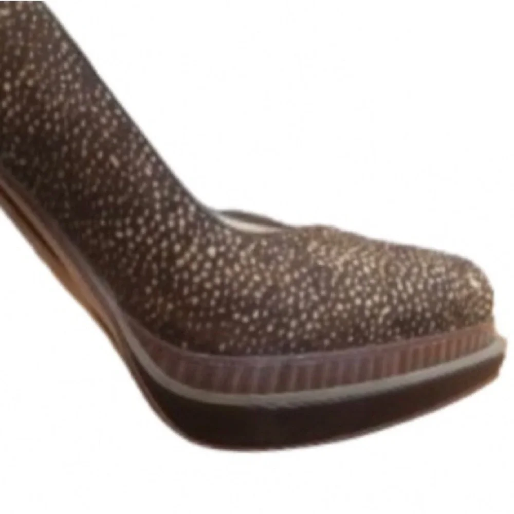 Cole Haan leoprd prnt pony hair dble platform 4.5” patent heels SZ 6.5 Mobwife - Picture 5 of 10